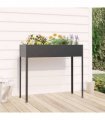vidaXL Garden Planter Anthracite 100.5x40.5x90 cm Galvanised Steel
