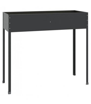vidaXL Garden Planter Anthracite 100.5x40.5x90 cm Galvanised Steel