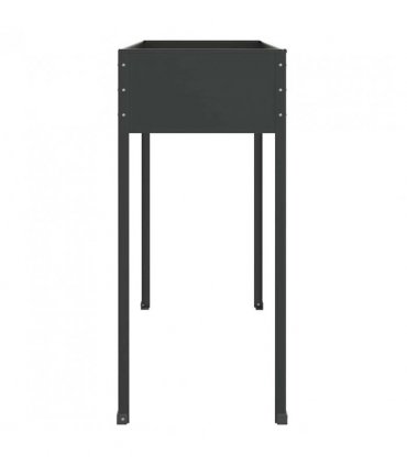 vidaXL Garden Planter Anthracite 100.5x40.5x90 cm Galvanised Steel