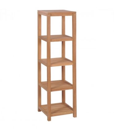 vidaXL 4-Tier Bathroom Storage Rack Solid Teak 42x42x165 cm