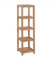 vidaXL 4-Tier Bathroom Storage Rack Solid Teak 42x42x165 cm