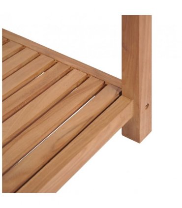 vidaXL 4-Tier Bathroom Storage Rack Solid Teak 42x42x165 cm