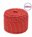 vidaXL Boat Rope Red 12 mm 100 m Polypropylene