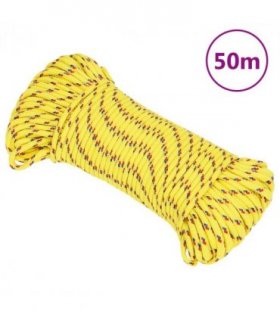 vidaXL Boat Rope Yellow 5 mm 50 m Polypropylene