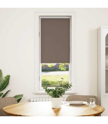 vidaXL Roller Blind Blackout Coffee 45x130 cm Fabric Width 40.7 cm Polyester