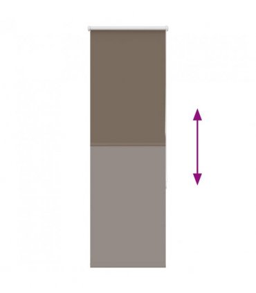 vidaXL Roller Blind Blackout Coffee 45x130 cm Fabric Width 40.7 cm Polyester