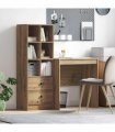 vidaXL Desk with Drawer with Shelf with Storage 2 pcs Artisan Oak