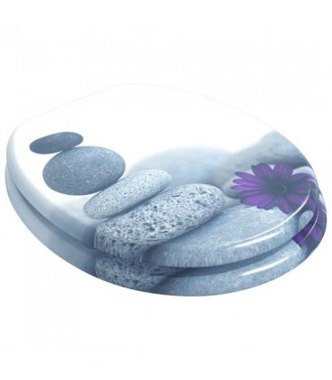 vidaXL Soft-Close Toilet Seat Grey 44 x 38 cm MDF board
