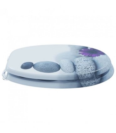 vidaXL Soft-Close Toilet Seat Grey 44 x 38 cm MDF board