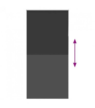 vidaXL Roller Blind Blackout Black 105x210 cm Fabric Width 100.7 cm Polyester