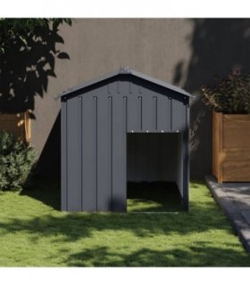vidaXL Dog House with Roof Anthracite 117x153x123 cm Galvanised Steel