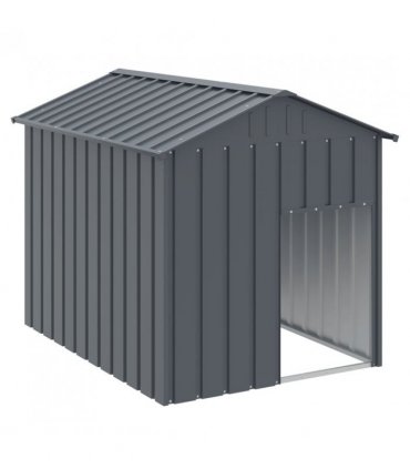 vidaXL Dog House with Roof Anthracite 117x153x123 cm Galvanised Steel