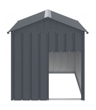 vidaXL Dog House with Roof Anthracite 117x153x123 cm Galvanised Steel