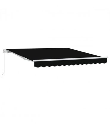 vidaXL Awning Retractable Manual Black 300 x 250 x 165 cm Polyester