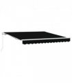 vidaXL Awning Retractable Manual Black 300 x 250 x 165 cm Polyester
