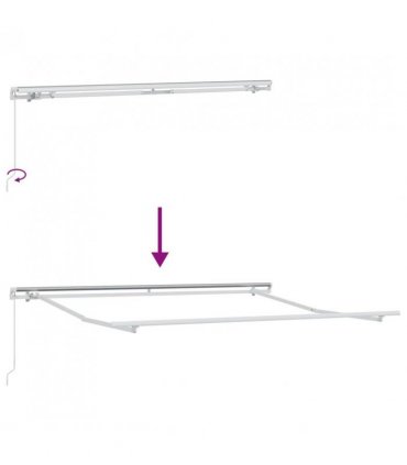 vidaXL Awning Retractable Manual Black 300 x 250 x 165 cm Polyester