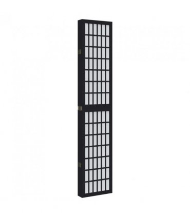 vidaXL Room Divider 6 Panels Black Solid Wood Paulownia