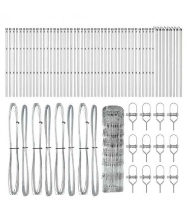 vidaXL Ground Fix Welded Wire Fence 100 x 0.8 m Galvanised Steel Mesh