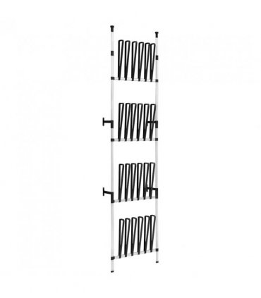 vidaXL Telescopic Boot Rack with Rods Aluminium
