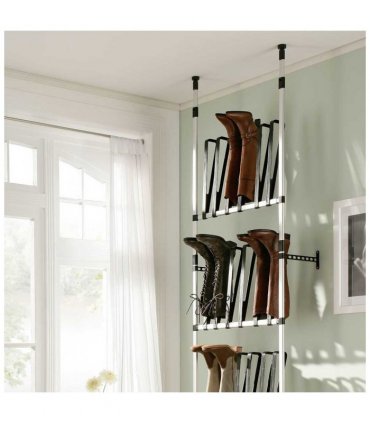 vidaXL Telescopic Boot Rack with Rods Aluminium