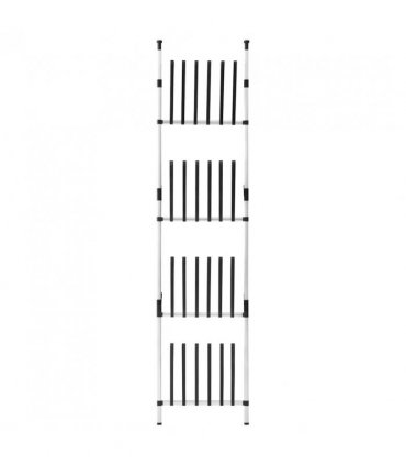 vidaXL Telescopic Boot Rack with Rods Aluminium
