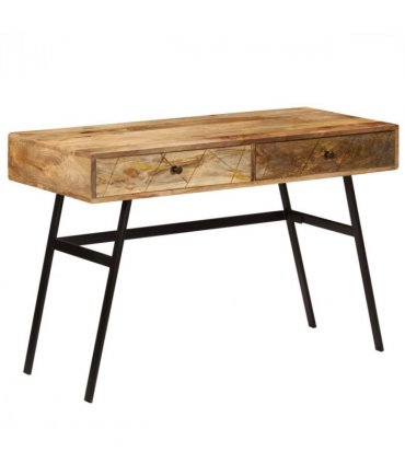 vidaXL Writing Desk with Drawers Solid Mango Wood 110x50x76 cm