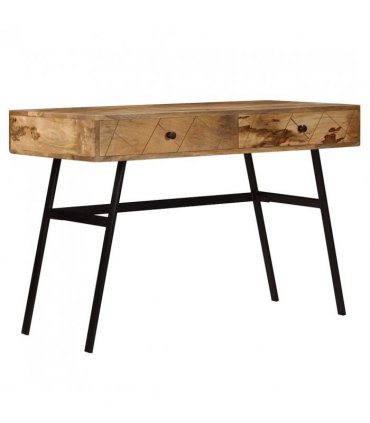 vidaXL Writing Desk with Drawers Solid Mango Wood 110x50x76 cm