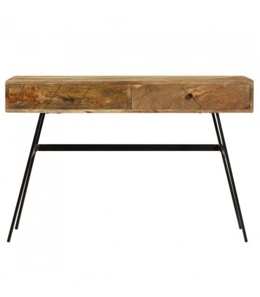 vidaXL Writing Desk with Drawers Solid Mango Wood 110x50x76 cm