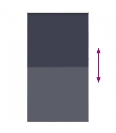 vidaXL Roller Blind Blackout Marine 140x210 cm Fabric Width 136.6 cm Polyester