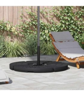 vidaXL Umbrella Base Fan-shaped 4 pcs Black