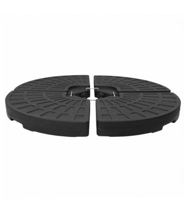 vidaXL Umbrella Base Fan-shaped 4 pcs Black