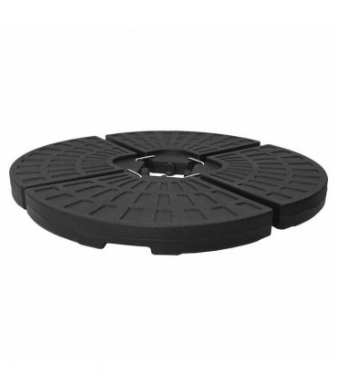 vidaXL Umbrella Base Fan-shaped 4 pcs Black