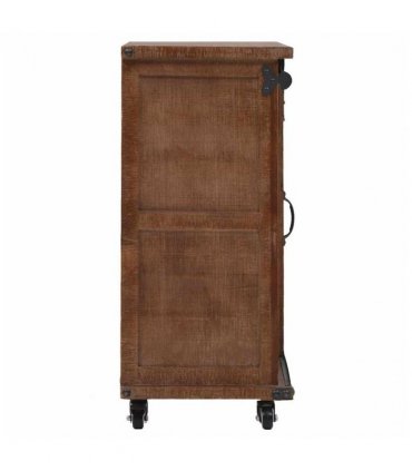vidaXL Storage Cabinet | Brown | Solid fir wood, MDF, steel | 64x33.5x75 cm