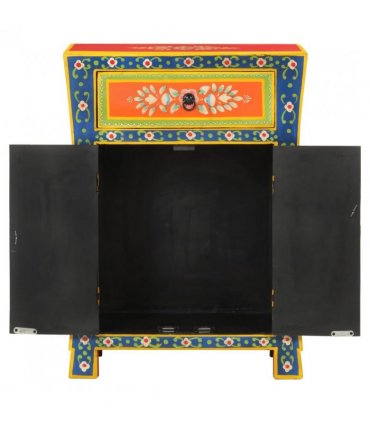 vidaXL Hand Painted Sideboard 54x30x74 cm Solid Wood Mango