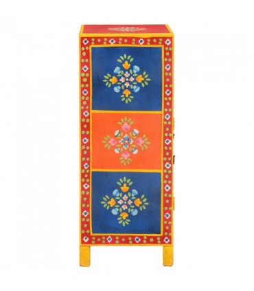 vidaXL Hand Painted Sideboard 54x30x74 cm Solid Wood Mango