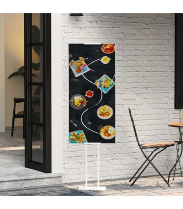 vidaXL Trade Show Displays 2 pcs White 30 x 23.5 x 210 cm Steel