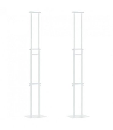 vidaXL Trade Show Displays 2 pcs White 30 x 23.5 x 210 cm Steel