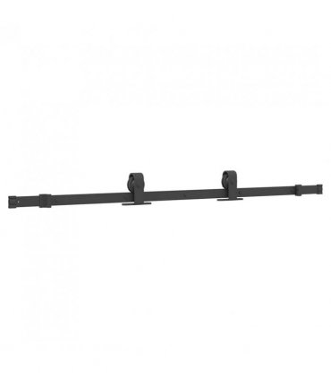 vidaXL Sliding Door with Hardware Set Black 90x205 cm ESG Glass