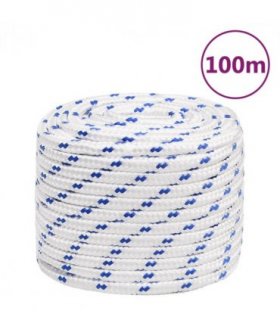 vidaXL Boat Rope White 16 mm 100 m Polypropylene