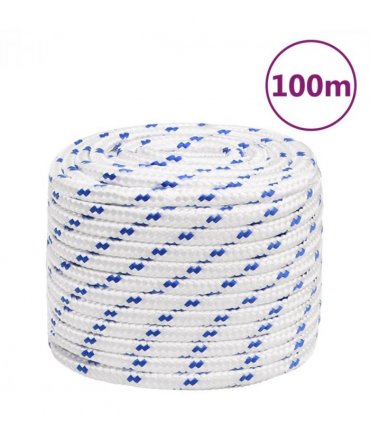 vidaXL Boat Rope White 16 mm 100 m Polypropylene