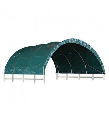 vidaXL Livestock Tent PVC 3.7x3.7 m Green
