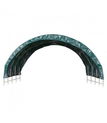 vidaXL Livestock Tent PVC 3.7x3.7 m Green