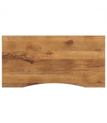 vidaXL Desk Top with Curve 140x50x2.5 cm Solid Wood Rough Mango