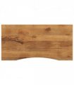 vidaXL Desk Top with Curve 140x50x2.5 cm Solid Wood Rough Mango