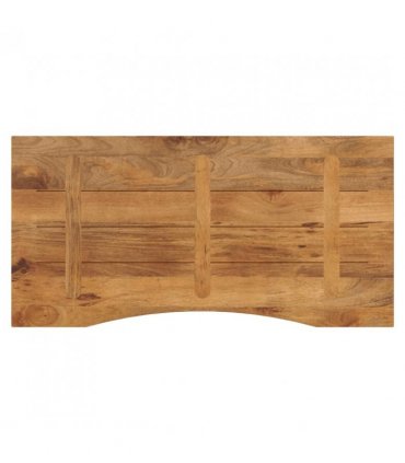 vidaXL Desk Top with Curve 140x50x2.5 cm Solid Wood Rough Mango