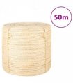 vidaXL Rope 100% Sisal 6 mm 50 m
