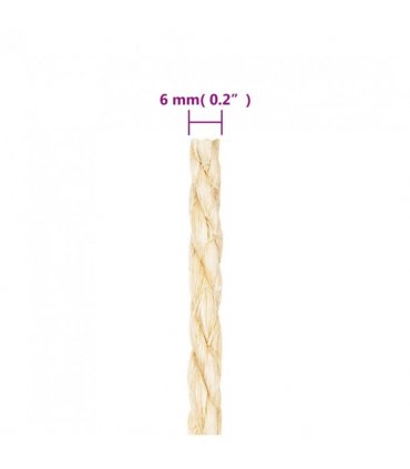 vidaXL Rope 100% Sisal 6 mm 50 m