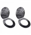 vidaXL Toilet Seats with Lids 2 pcs MDF Water