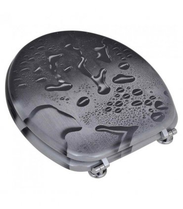 vidaXL Toilet Seats with Lids 2 pcs MDF Water