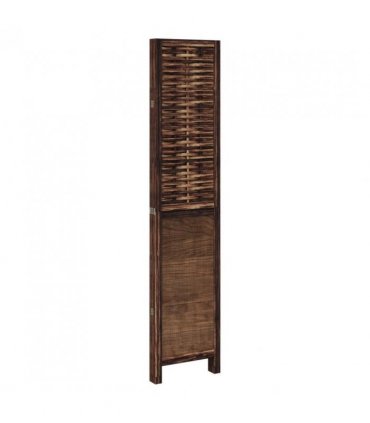 vidaXL Room Divider 4 Panels Dark Brown Solid Wood Paulownia